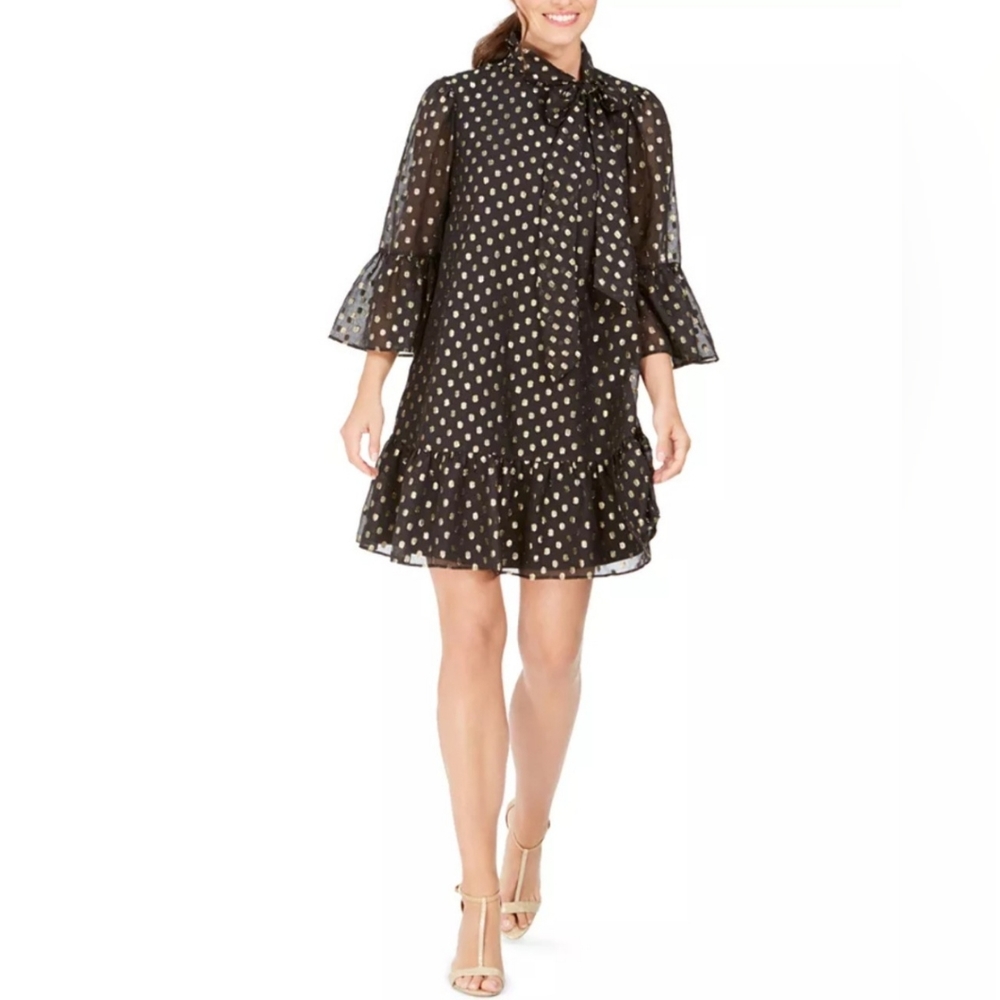 Calvin Klein Black Polka Dot Dress